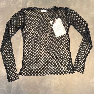 NWT DRIES VAN NOTEN Men’s Net Long Sleeve Top Small, New with Tags